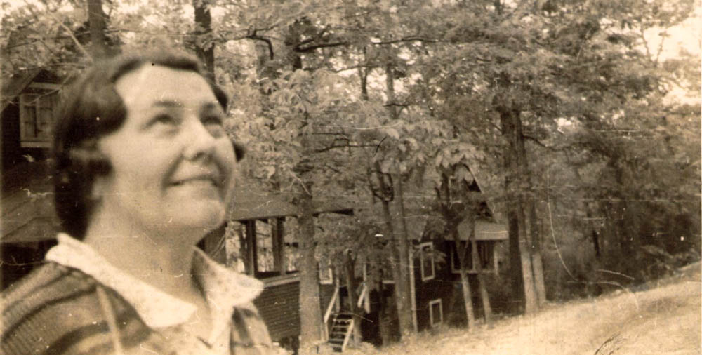 Catherine "Kitty Mom" Curran on East Hill Drive, Castlewood, Missouri
