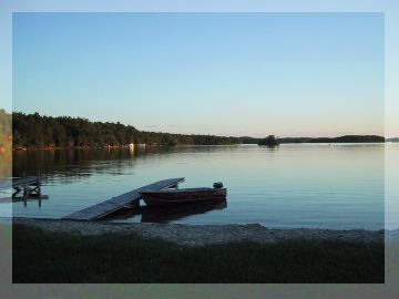 sunset on the lake