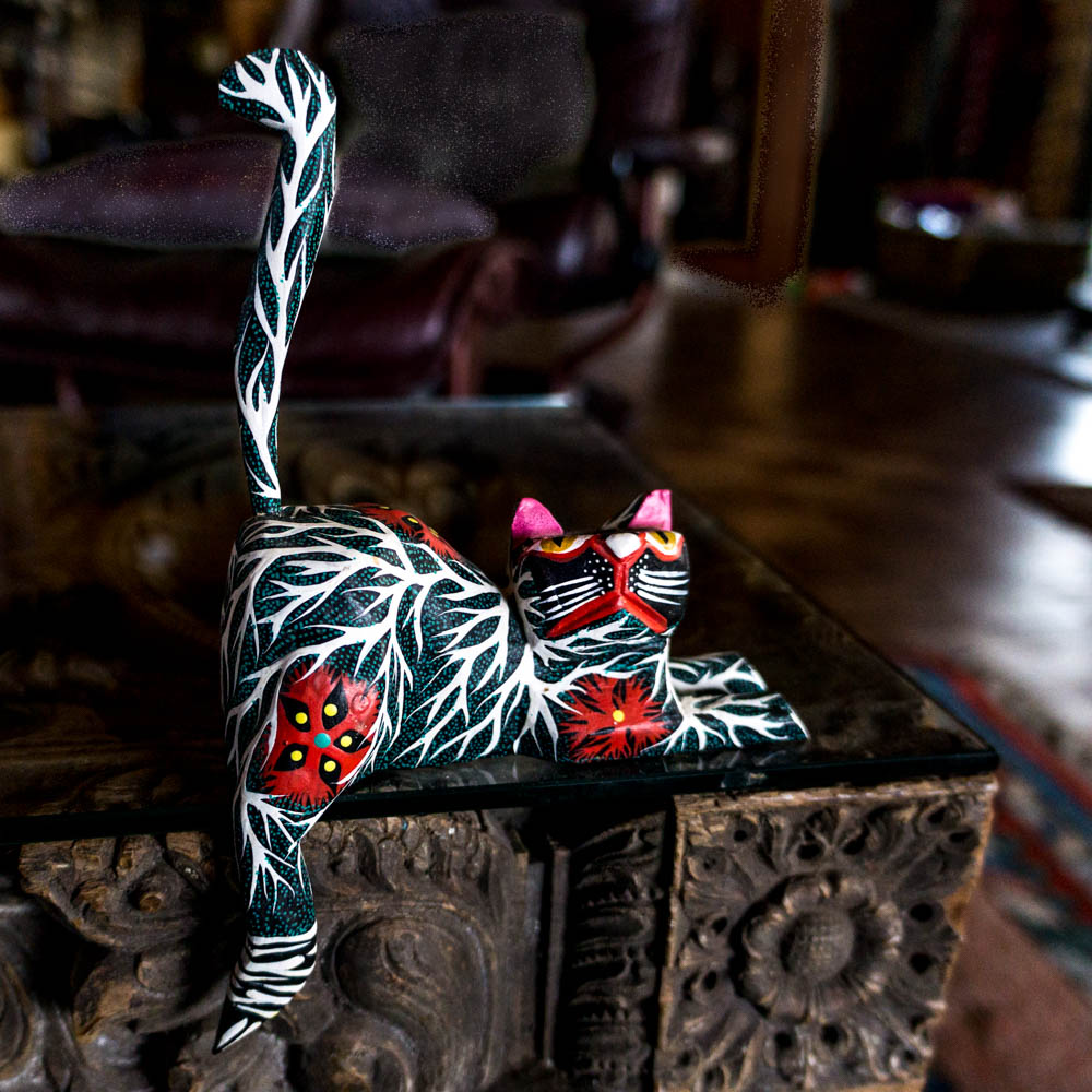 alebrije cat by Francisco Melchor, Oaxaca, Mexico