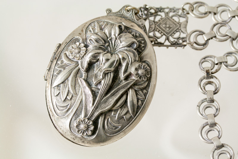 antique silver locket
